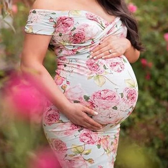 🌟Host Pick🌟Maternity Photo shoot Dress off shoulder - Picture 4 of 4